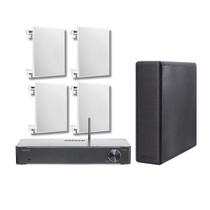 COMP Kit Frahm Home Sense Subwoofer Premium 8" + 4 Arandelas 6" 100W + Amplificador HS 400.5 HDMI