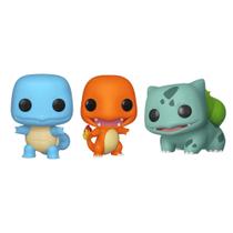 COMP Kit Funko Pop Pokemon Iniciais Kanto Charmander Bulbasaur Squirtle Candide