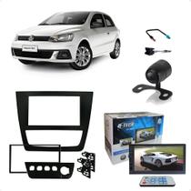 COMP Kit Gol G6 Central Multimídia MP5 2 Din 7" Bluetooth SD USB AUX Espelhamento + Câmera de ré + Moldura + Chicotes