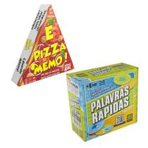 COMP Kit Jogos Educativos Infantil e Familiar Pizza Memo Cooper Fun + Palavras Rápidas Grow