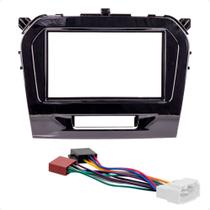 COMP Kit Moldura +Chicote Grand Vitara Black Piano 2016 até 2021 2 Din 7 Polegadas Cor Black Piano Expex