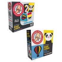 COMP Kit Montessori Baby Cards 6-12 Meses Cooper Fun: Cores Primárias + Cartas Baby Contraste