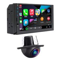 COMP Kit Multimídia 2 Din 7” H-Tech CarPlay Android Auto + Câmera de Ré Dinâmica