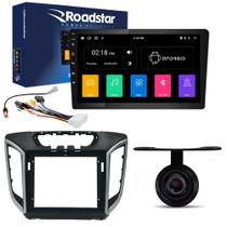 COMP Kit Multimídia 2 Din 9" Android USB GPS Bluetooth Creta + câmera de ré e chicotes - RS910BR