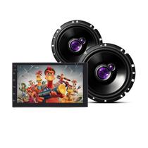 COMP Kit Multimídia H-Tech HT-7864CA + Par de Alto-Falantes Pioneer TS-1760BR COMP Kit Multimídia H-Tech HT-7864CA + Par de Alto-Falantes Pioneer TS-1760BR