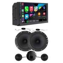 COMP Kit Multimídia MP5 7" H-Tech + Kit Duas Vias Diamond 6 Pol 160W + Crossover Leson COMP Kit Multimídia MP5 7" H-Tech + Kit Duas Vias Diamond 6 Pol 160W + Crossover Leson