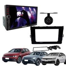 COMP Kit Multimídia Nivus Polo 17/25 Virtus RS401BR Roadstar + Moldura + Câmera de Ré