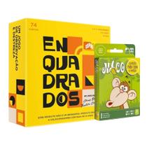 COMP Kit Noite de Jogos: Enquadrados com 74 Cartas + Jogo do Mico 55 Cartas (2 a 6 Jogadores)
