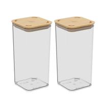 COMP Kit Organizador 2 Potes Herméticos 1,2L Cada Brinox COMP Kit Organizador 2 Potes Herméticos 1,2L Cada Brinox