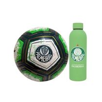 COMP Kit Palmeiras Garrafa Térmica 500ml + Bola de Futebol Nº 5 Pro Gold Penalty