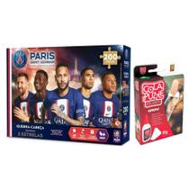 COMP Kit Quebra-Cabeça 200 Peças Estrelas do PSG + Cola Brilhante
