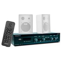 COMP Kit Som Ambiente Bluetooth Frahm Slim 1600 + 2 Caixas Ps200 Branca 60 RMS COMP Kit Som Ambiente Bluetooth Frahm Slim 1600 + 2 Caixas Ps200 Branca 60 RMS