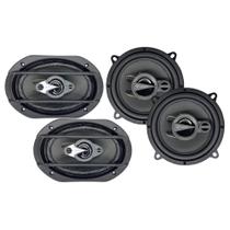 COMP Kit Som Automotivo: Par de Alto Falantes 6x9" 320W + Par de Alto Falantes 5" 280W Leson