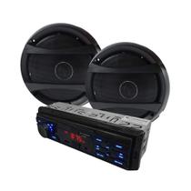 COMP Kit Som Automotivo Rádio Bluetooth H-Tech HT-1022 + Alto-Falantes Nakamichi 6,5" NSE1628