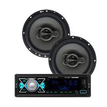 COMP Kit Som Automotivo Roadstar RS2714BR Bluetooth + Par Alto-Falantes Leson LD6-TX 6”