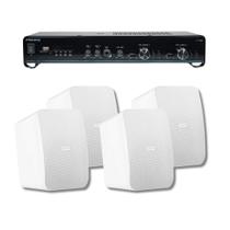 COMP Kit Som para Salas de Aula: Amplificador Slim 2500 G5 + 2 Pares de Caixas de Sobrepor CS5