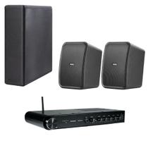 COMP Kit Subwoofer Premium Home Sense + Caixas HS 5" Outdoor + Amplificador Slim 3800 HDMI Frahm