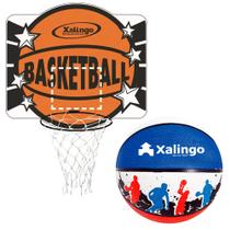 COMP KIT Tabela de Basquete em MDF com ótima Fixação Prática Material Resistente + Bola De Basquete Colorida