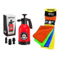 COMP Limpeza Automotiva: Pulverizador Snow Foam + 4 Panos Microfibra 30x40cm Cores Sortidas COMP Limpeza Automotiva: Pulverizador Snow Foam + 4 Panos Microfibra 30x40cm Cores Sortidas