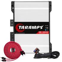 COMP Módulo Amplificador HD 3000 2 Ohms Classe D 1 Canal 3000W RMS Taramps + Cabo RCA Injetado