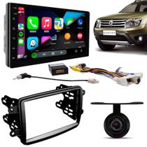 COMP Multimidia 7" Pol QLED Android 4+64GB + Moldura Duster + Camera de ré + Canbus - HT-7240CA