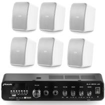 COMP Som Ambiente FRAHM 06 Caixas HS5 Branca + Amplificador 2700 Bluetooth - FRAHM