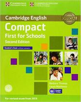 Compact first for schools - student's book without answers with cd-rom - second edition