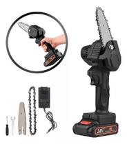 Compacta e Poderosa: Moto Serra Elétrica Bateria Lítio Mini 24v Bivolt para Trabalhos Rápidos