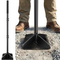 Compactador de aço niffgaff com cabo de 122 cm e empunhadura em borracha Compactador de aço niffgaff com cabo de 122 cm e empunhadura em borracha