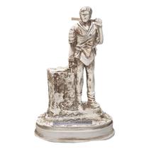 Companheiro Maçonaria Imagem Escultura De Resina Branco 17cm