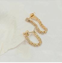 Compartilhe: Adicionar aos desejos Brinco Brillare (P) - Dourado - Antialérgico