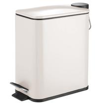 Compartimento de pedais mDesign retangular de metal 5L com tampa e inserto de plástico Compartimento de pedais mDesign retangular de metal 5L com tampa e inserto de plástico