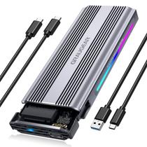 Compartimento SSD GRAUGEAR M.2 RGB USB 3.2 Gen2, alumínio de 10 Gbps Compartimento SSD GRAUGEAR M.2 RGB USB 3.2 Gen2, alumínio de 10 Gbps