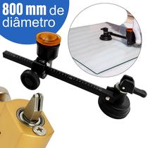 Compasso Cortador De Vidro Circular Redondo 800mm Profissional Compacto Top