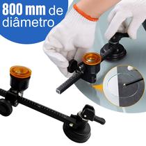 Compasso Cortador De Vidro Circular Redondo Até 800mm Profissional Compacto Linha Premium Compasso Cortador De Vidro Circular Redondo Até 800mm Profissional Compacto Linha Premium