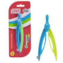 Compasso Escolar Plástico Haste Duas Cores 1UN Compasso Escolar Plástico Haste Duas Cores 1UN