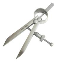 Compasso Profissional Aço Ourives Ponta Fixa 65mm Import