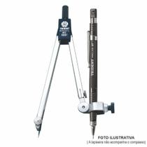 Compasso Técnico Completo Para Ponta-Seca ou Grafite, Trident, 9001