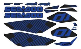 Compatível Adesivo Jet Ski Sea Doo Spark Trixx Azul Compatível Adesivo Jet Ski Sea Doo Spark Trixx Azul
