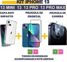 Compatível com Iphone 13 Capa Anti Impacto Película 3D Frontal Câmera Mini Pro Max - GEN