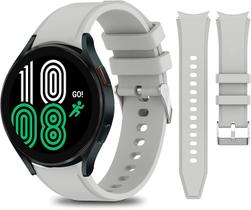Compatível com Samsung Galaxy Watch 4 pulseiras 40 mm 44 mm/relógio Galaxy 4 pulseiras clássicas 42 mm 46 mm/relógio Galaxy 3 bandas 41 mm, sem lacunas silicone macio esportivo ajustável substituição para homens e mulheres