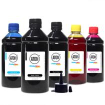 Compatível: Kit 4 Tintas para 269 CMYK 500ml + Black 500ml Pigmentada Aton