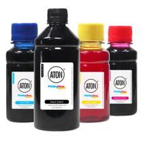 Compatível: Kit 4 Tintas para 950 951 ATON Black 500ml Coloridas 100ml