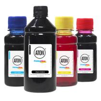 Compatível: Kit Tintas de Universal Black 500ml Color 100ml Pigmentada Aton