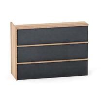 Complemento Balcao de Atendimento P25 Pandin 155 CM Noce Naturale e Grafito