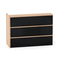 Complemento Balcao de Atendimento P25 Pandin 155 CM Noce Naturale e Preto