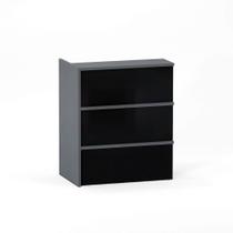 Complemento Balcao de Atendimento P25 Pandin 95 CM Grafito e Preto