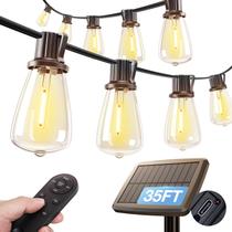 Complemento de luzes solares de corda 10+1 LED 10,5 m IP54 à prova d'água Complemento de luzes solares de corda 10+1 LED 10,5 m IP54 à prova d'água