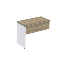 Complemento de Mesa Pé Painel Linha P25 90cm Noce Naturalle E Branco Complemento de Mesa Pé Painel Linha P25 90cm Noce Naturalle E Branco