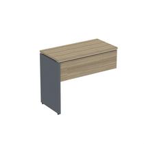 Complemento de Mesa Pé Painel Linha P25 90cm Noce Naturalle E Grafito
